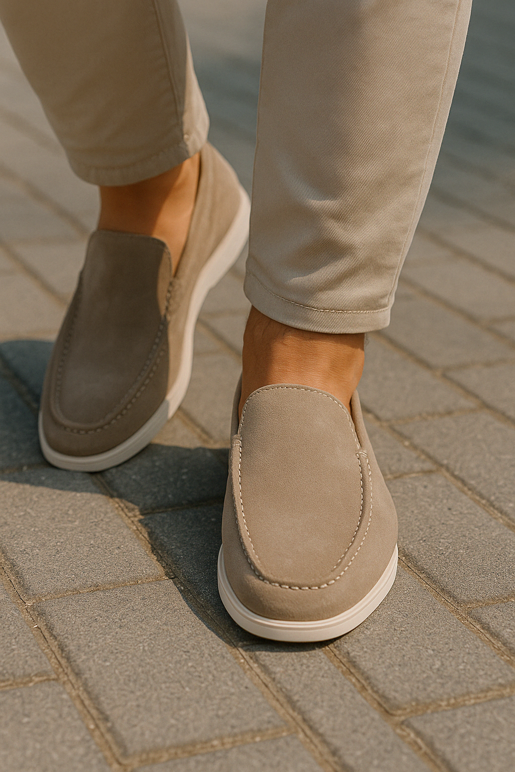 Men's Lightweight Brown Loafers Shoes