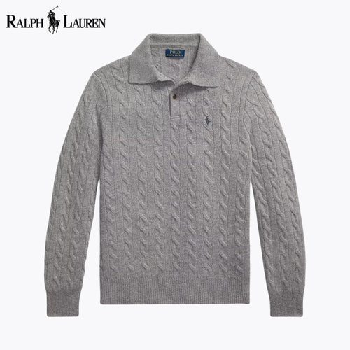 RL Wool–Cashmere Cable-Knit Jumper Grey / S RL Wool–Cashmere Cable-Knit Jumper