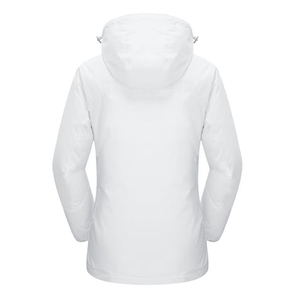 3-in-1 Waterproof Winter Coat, Fleece Lined,Two-Piece Suit, Hooded Ski & Hiking Jacket